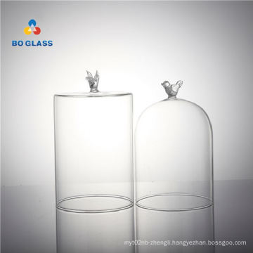 Hot Sale Dust proof glass cover Multi-Fuctionnal Clear Glass Dome Food glass cake cover for decoration